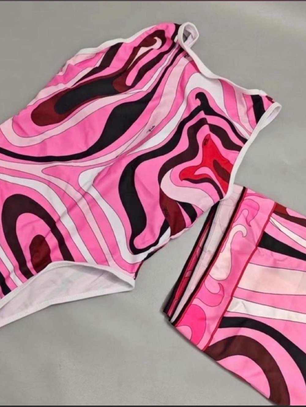 Emilio Pucci Pink Multi-Pattern Bike Shorts